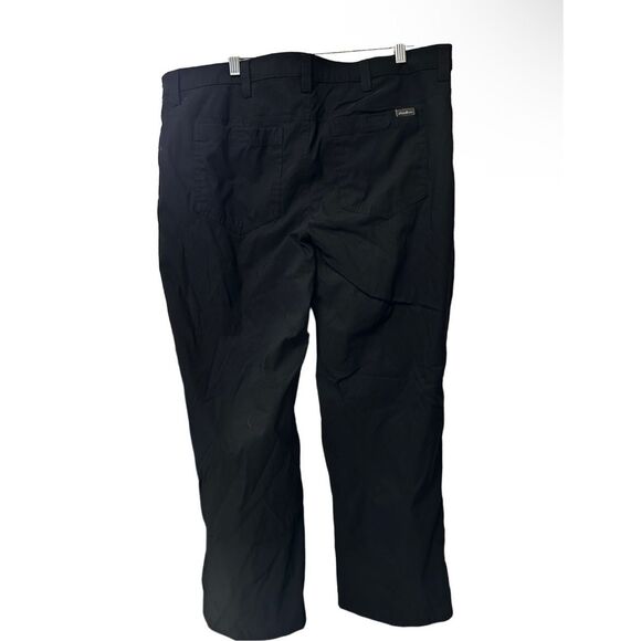Eddie Bauer Mens Black Fleece Lined Winter Pants Size 40x30 Nylon Stretch Outdoo - Picture 2 of 4